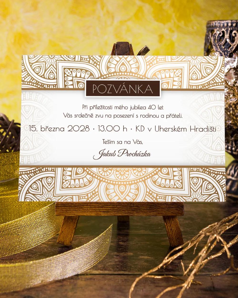 Pozvánka na narozeniny – Zlaté Retro 2/4