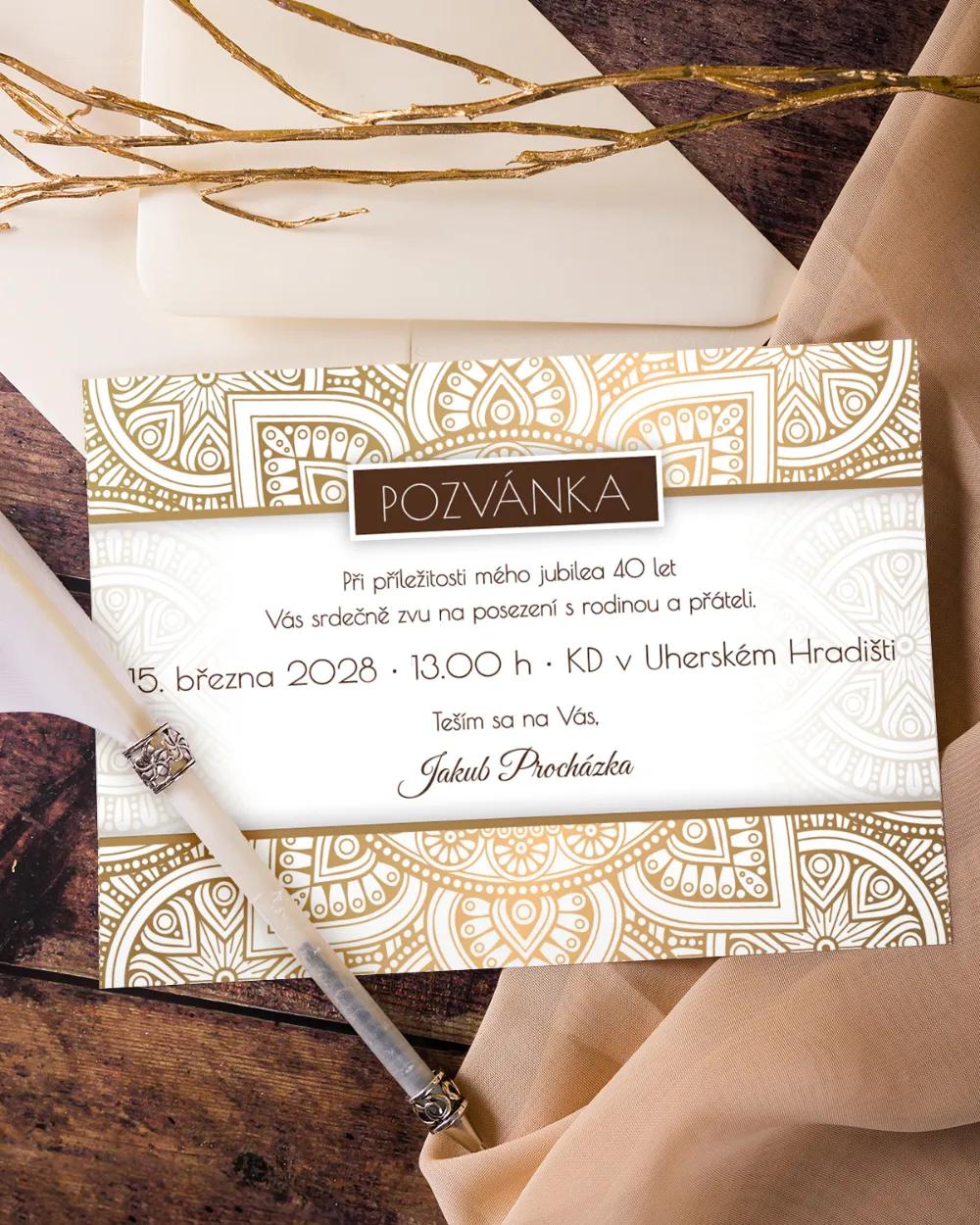 Pozvánka na narozeniny – Zlaté Retro 1/4