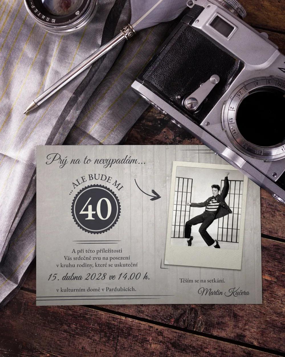 Pozvánka na jubileum s vlastní fotkou 4/7