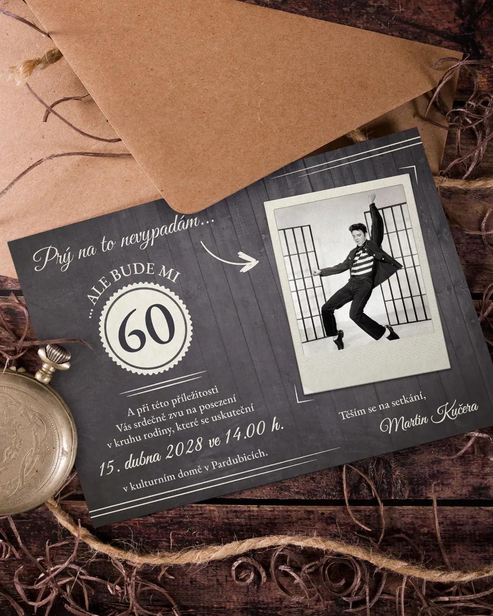 Pozvánka na jubileum s vlastní fotkou 2/7