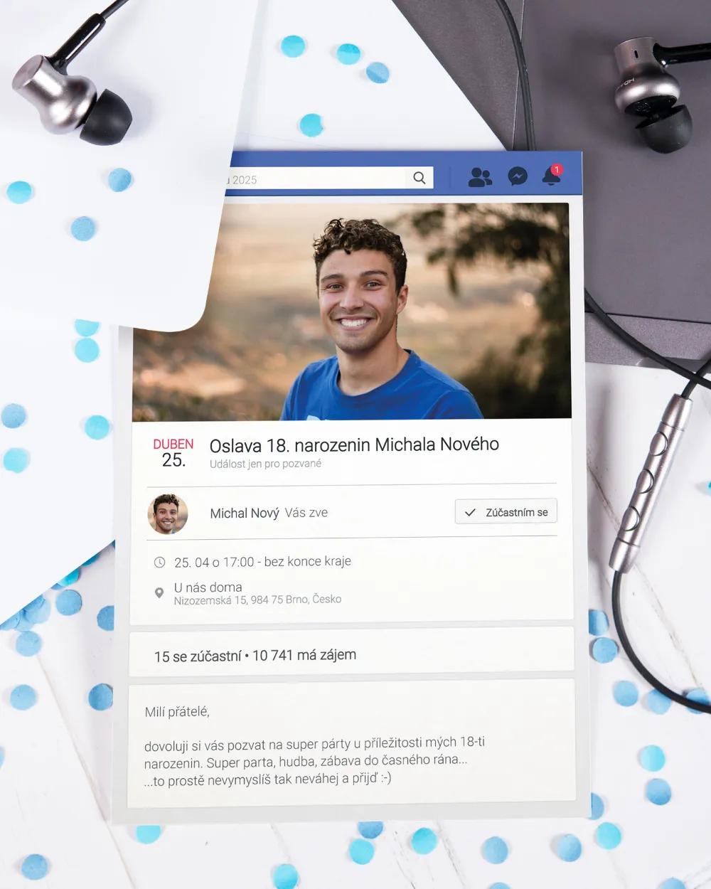 Pozvánka na narozeniny - Facebook Event 2/3