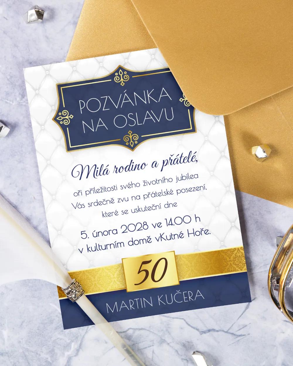 Pozvánka na narozeniny s královským motivem 3/4