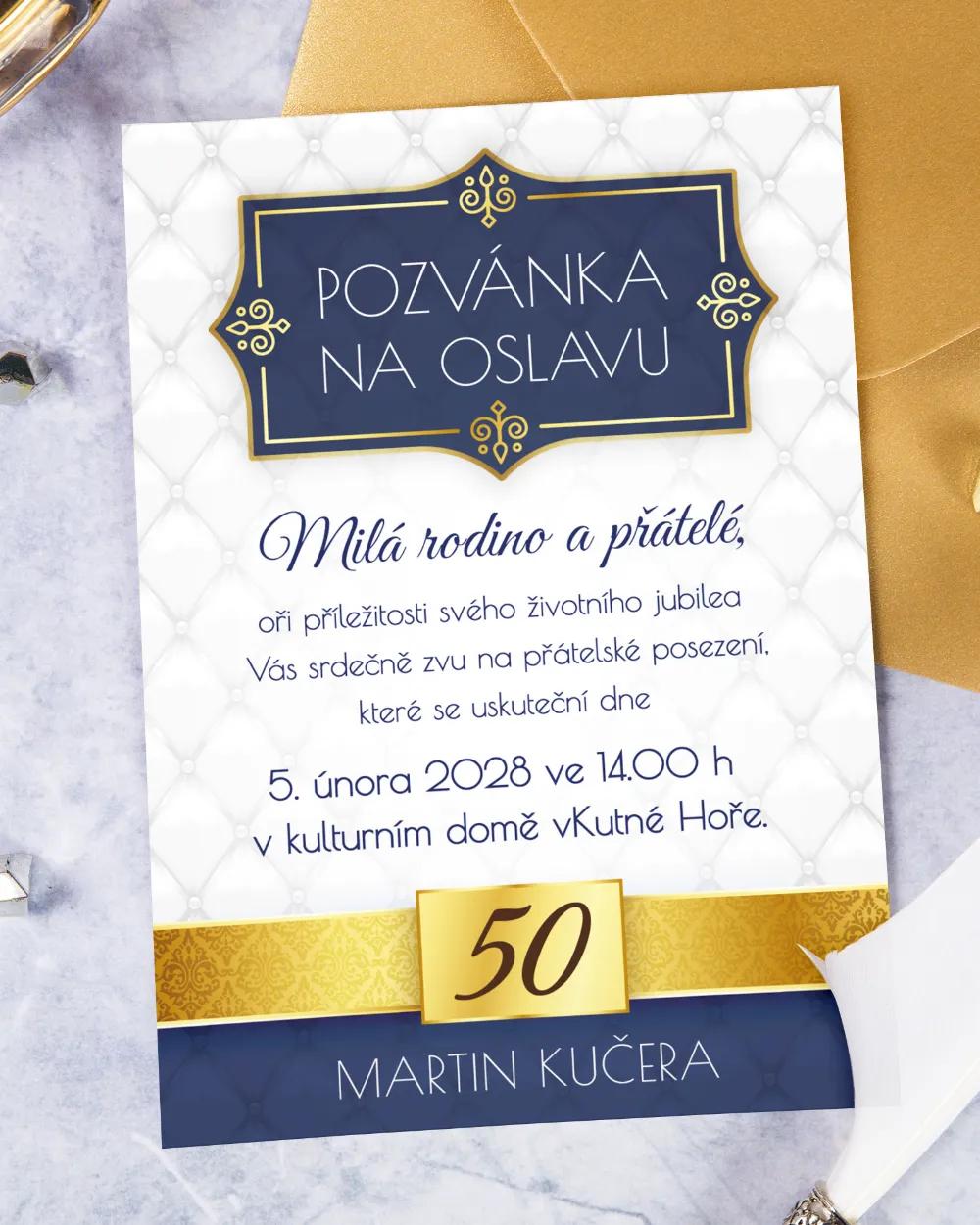 Pozvánka na narozeniny s královským motivem 1/4