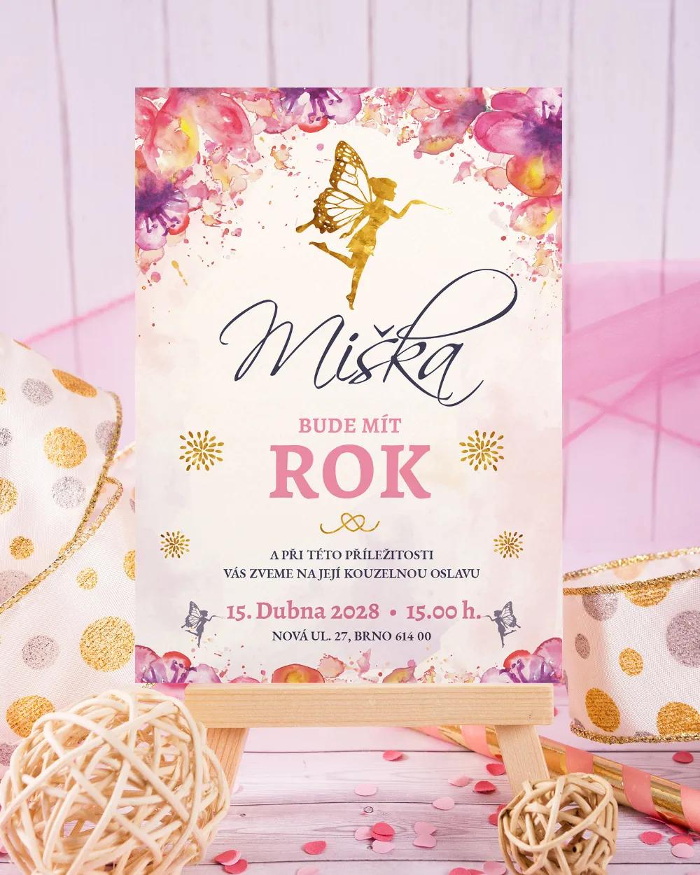 Pozvánka na dětskou oslavu – Jednorožec / Víla 2/5