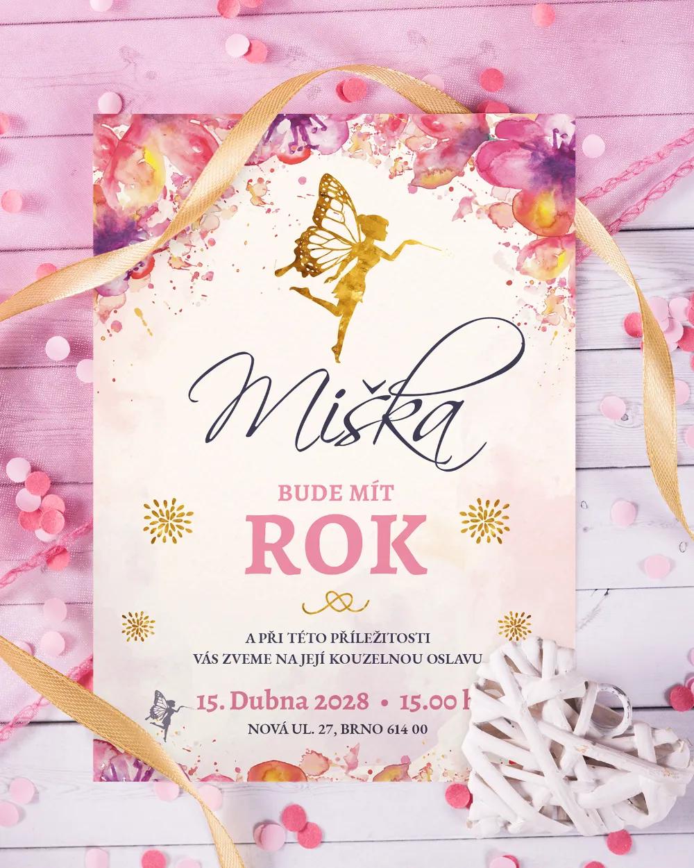 Pozvánka na dětskou oslavu – Jednorožec / Víla 1/5