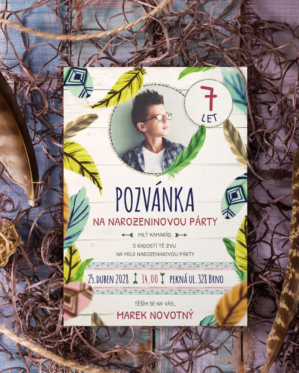 Pozvánka na dětskou oslavu – Indián 2/4