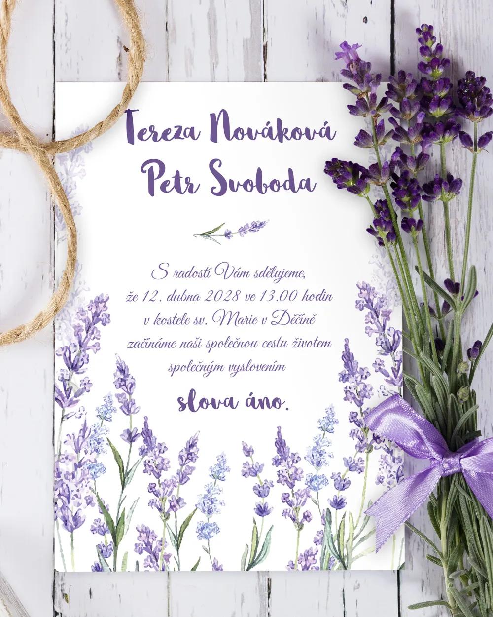 Svatební oznámení Levandule 3/7