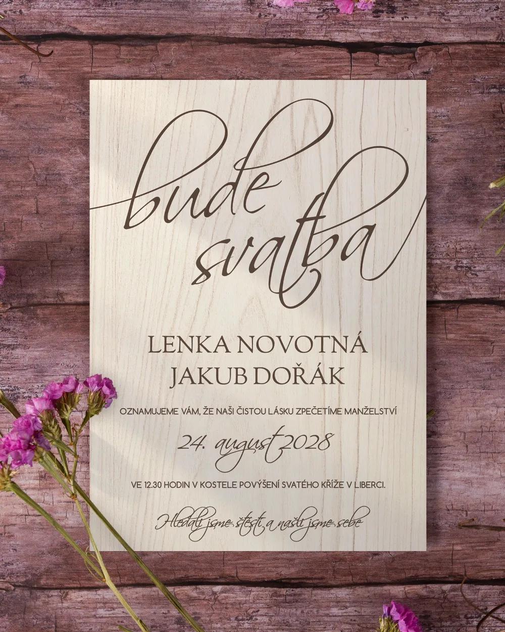 Svatební tiskoviny – Světlé Dřevo 2/3
