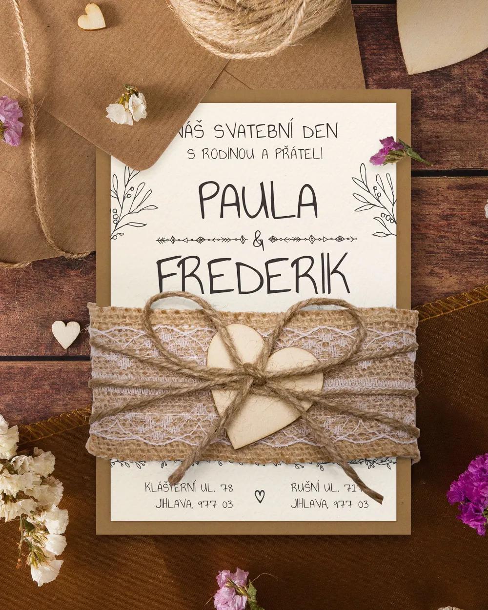 Vintage svatební oznámení v přírodním motivu - Vintage III. 1/6