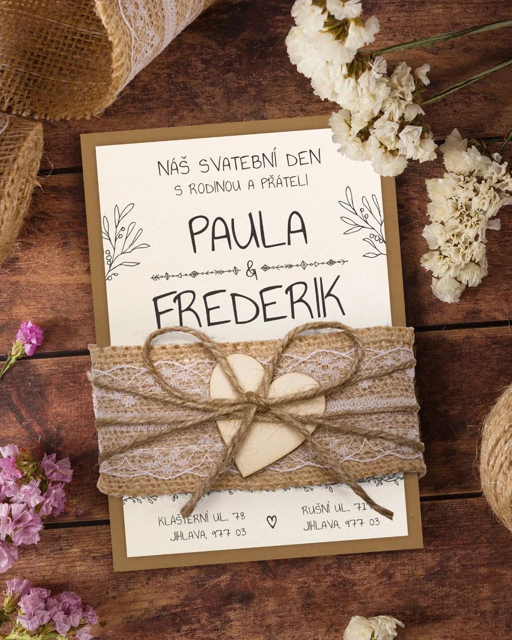 Vintage svatební oznámení v přírodním motivu - Vintage III. 3/6