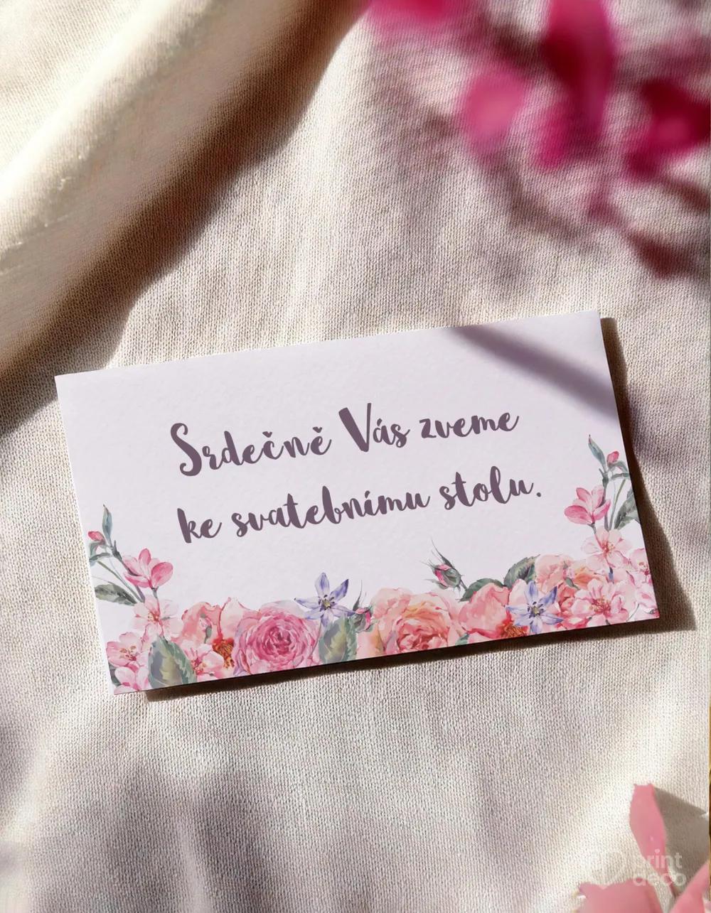 Pozvánky ke stolu – ve vintage stylu s růžemi 1/2