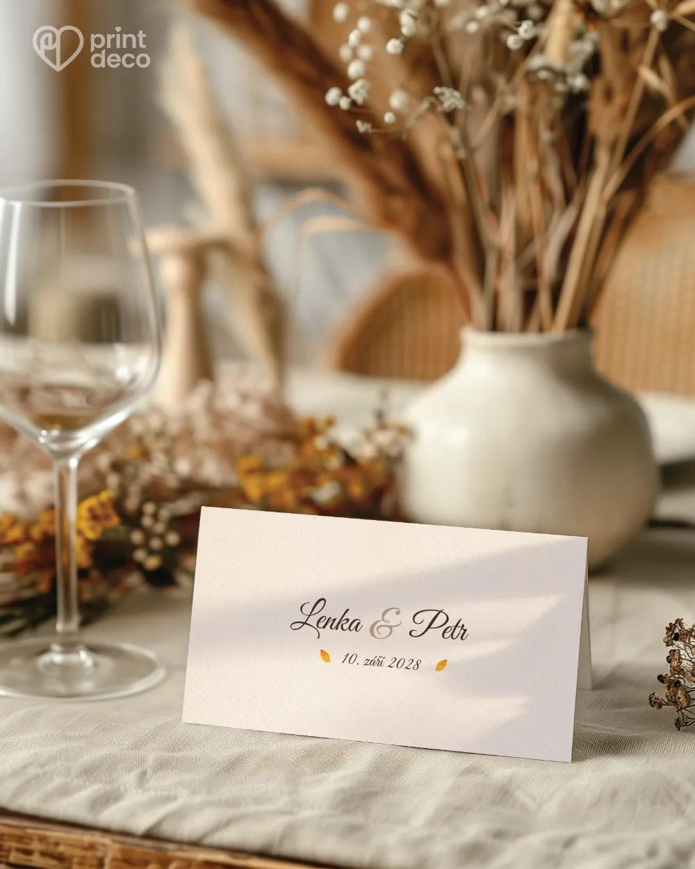 Svatební jmenovky – Pestrobarevný Podzim I. 1/2