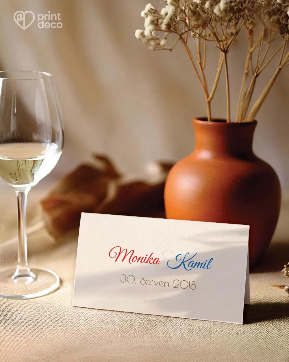 Svatební jmenovky s lidovým motivem I. 1/2