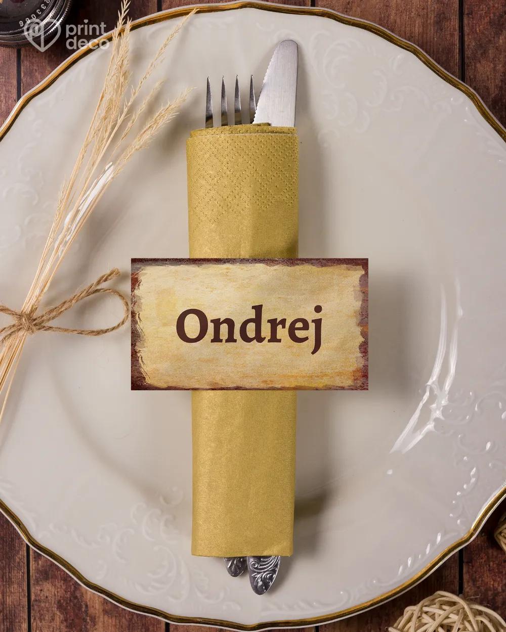 Jmenovky na oslavu Český retro styl 1/5