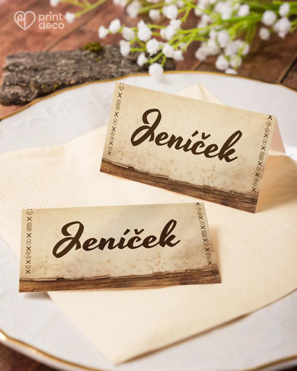 Jmenovky na oslavu s lidovým motivem 4/7