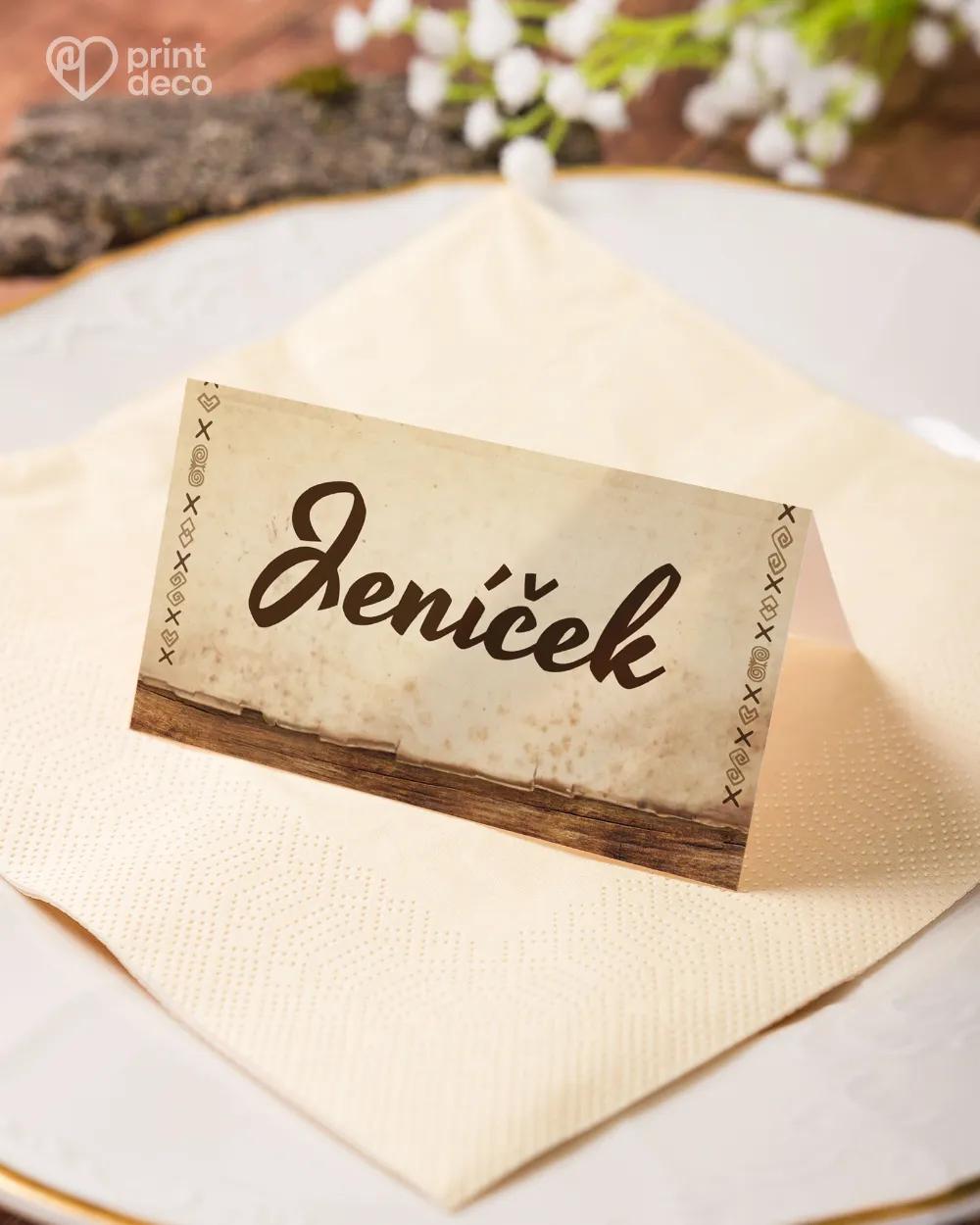 Jmenovky na oslavu s lidovým motivem 3/7