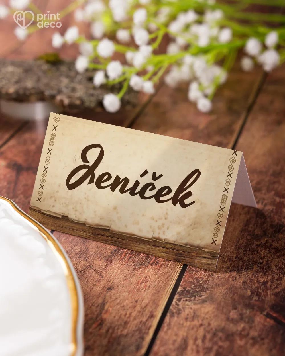 Jmenovky na oslavu s lidovým motivem 2/7