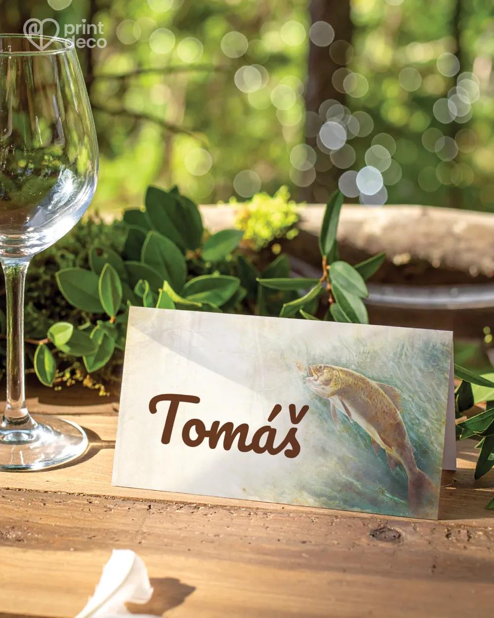 Jmenovky na oslavu Rybář