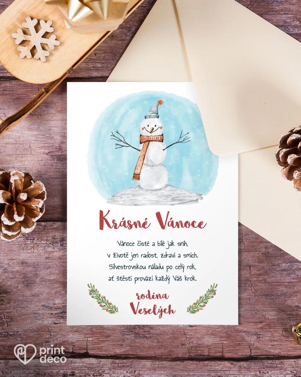Vánoční pozdrav se sněhulákem 3/5