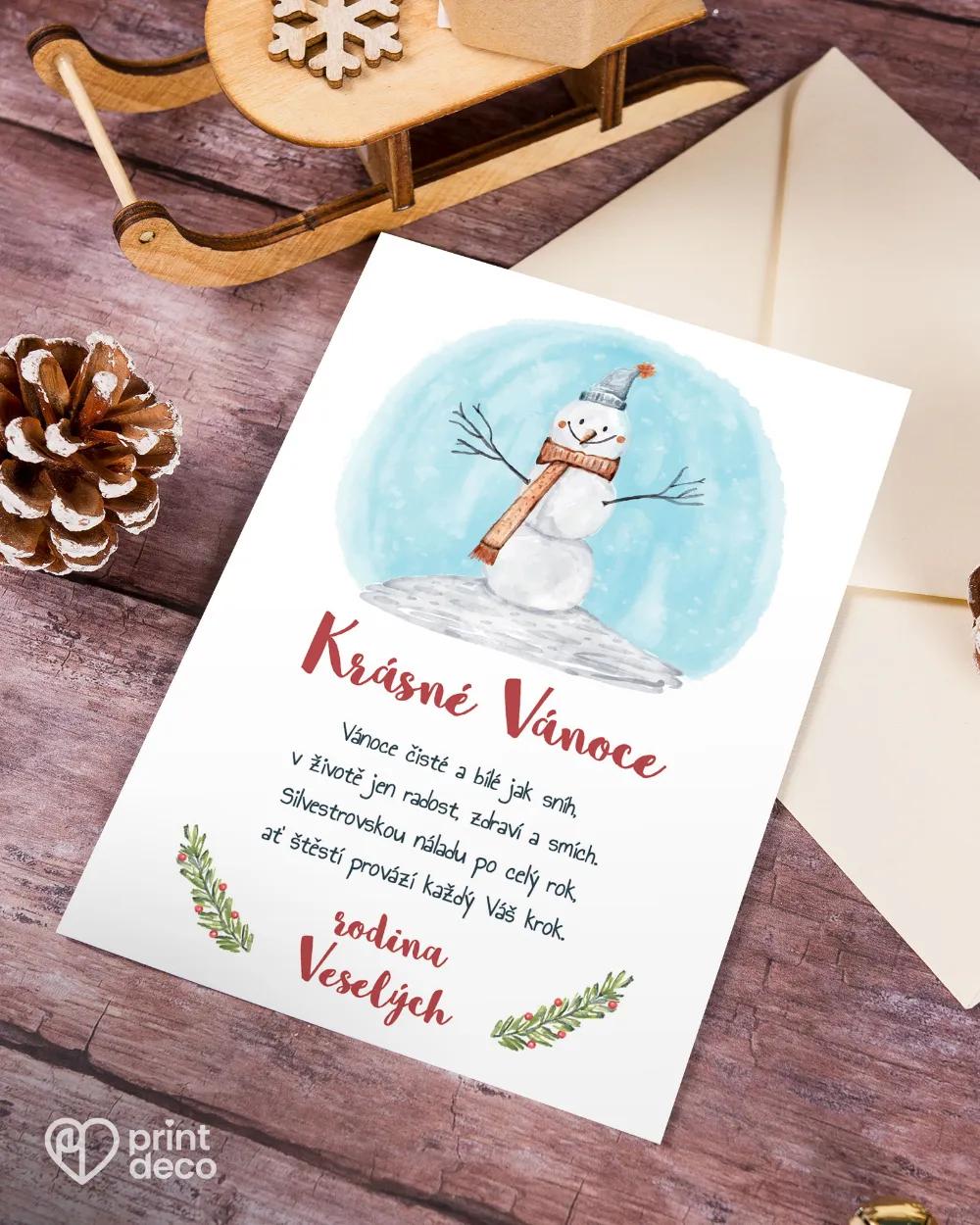 Vánoční pozdrav se sněhulákem 4/5