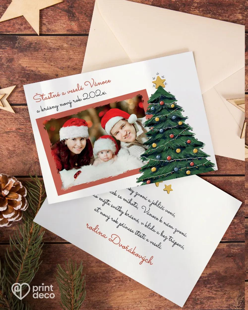 Vánoční pozdrav s veselými světýlky s fotografii 2/3