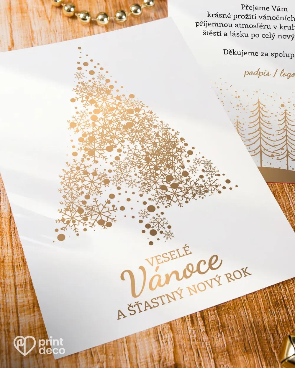 Vánoční pozdrav ve zlatistém stylu 3/4
