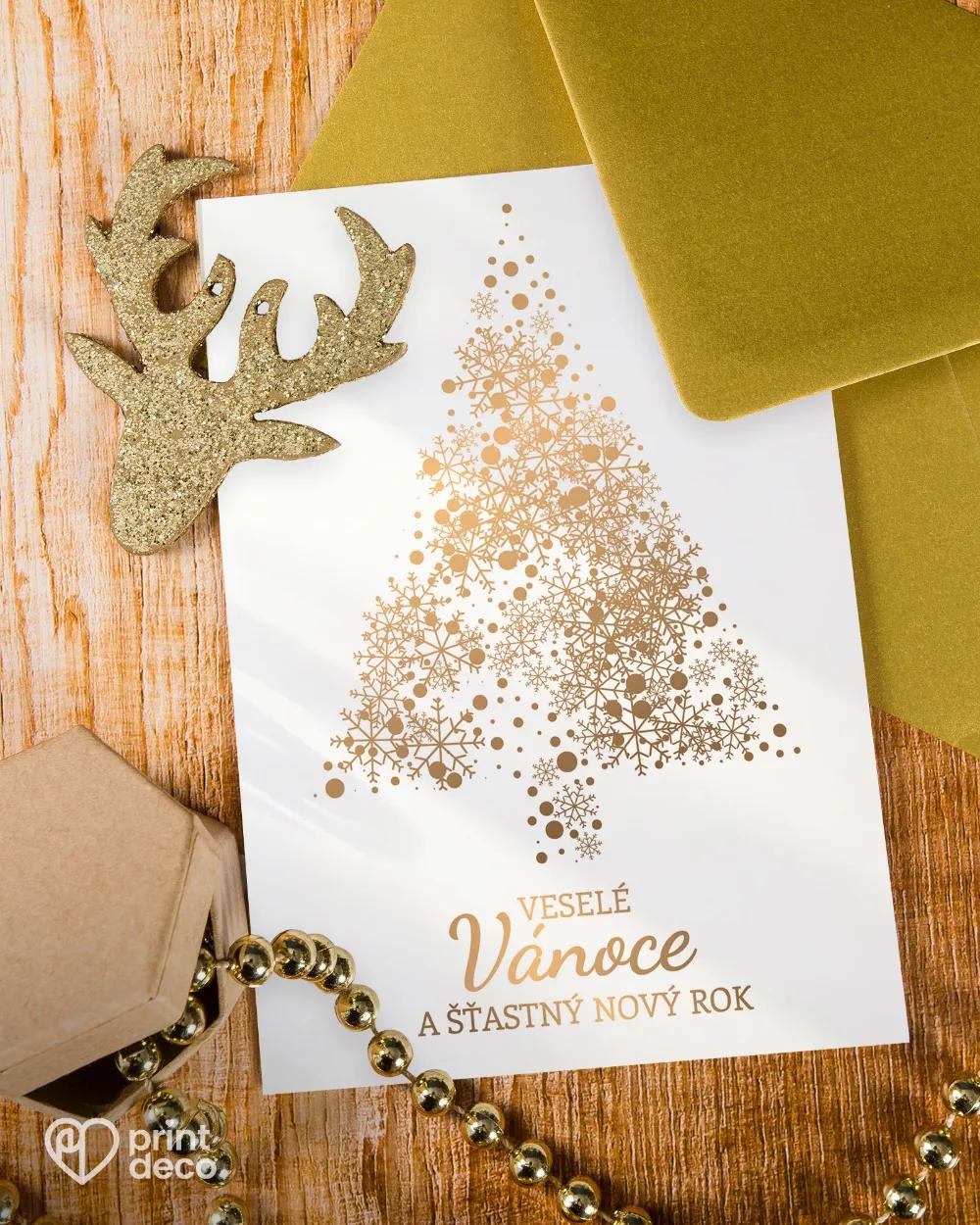 Vánoční pozdrav ve zlatistém stylu 1/4