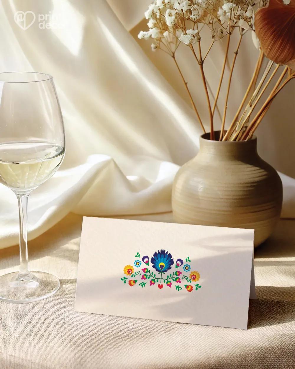 Jmenovky na oslavu s lidovým motivem II 1/4