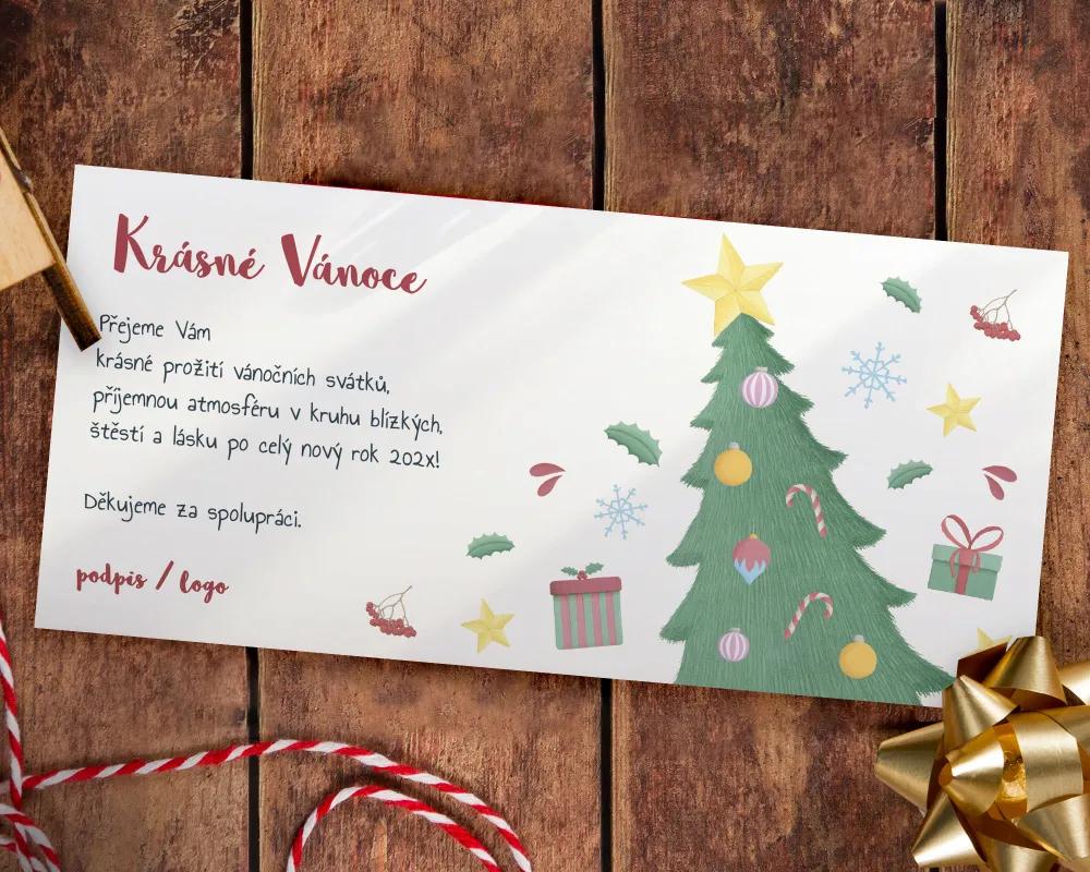 Vánoční pozdrav s veselým stromečkem 1/2