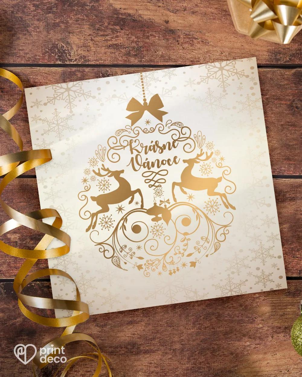 Vánoční pozdrav se zlatou koulí 2/3