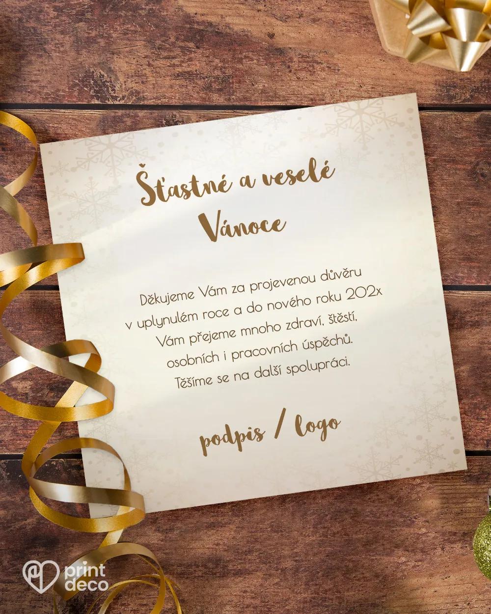 Vánoční pozdrav se zlatou koulí 1/3