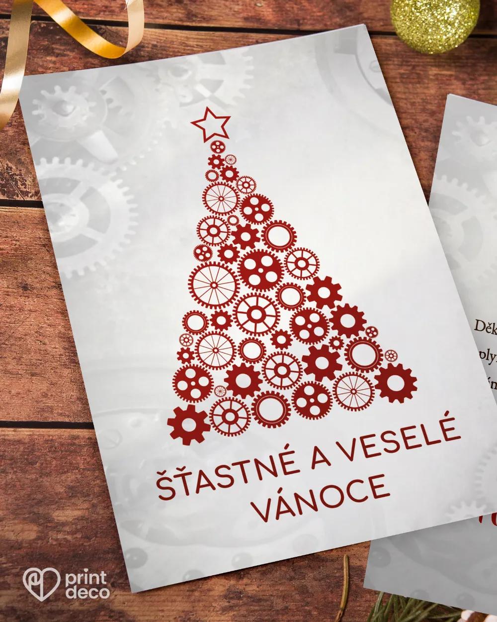 Vánoční pozdrav se stromkem z koleček 2/5