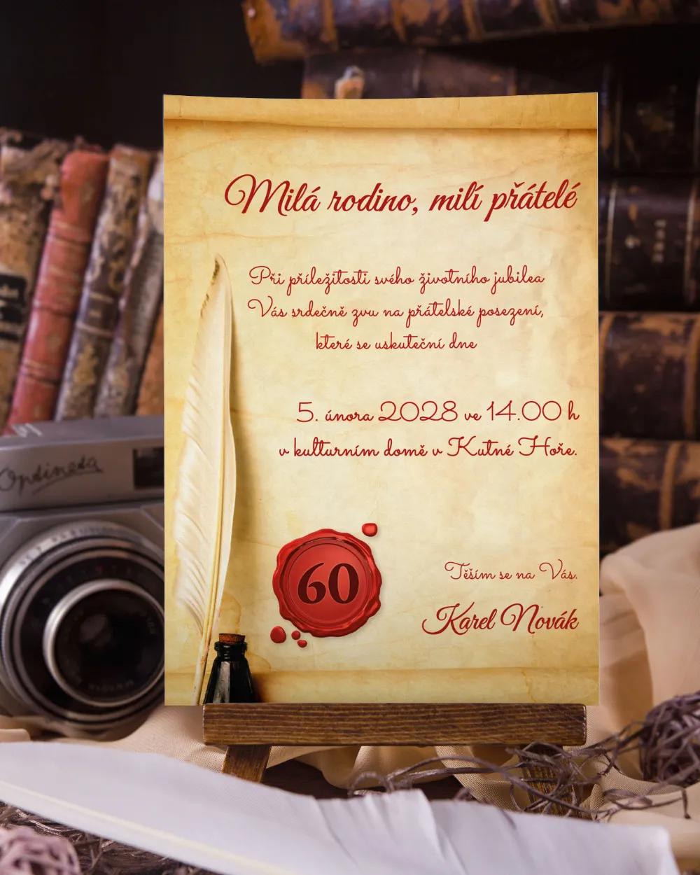 Pozvánka na narozeniny - Starý svitek 2/5