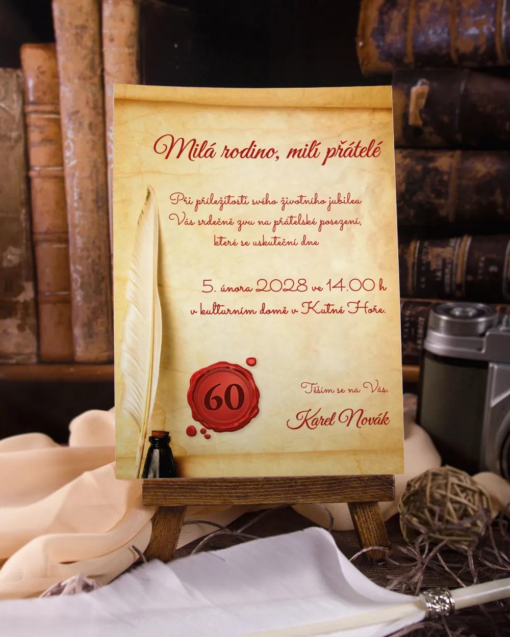 Pozvánka na narozeniny - Starý svitek 1/5