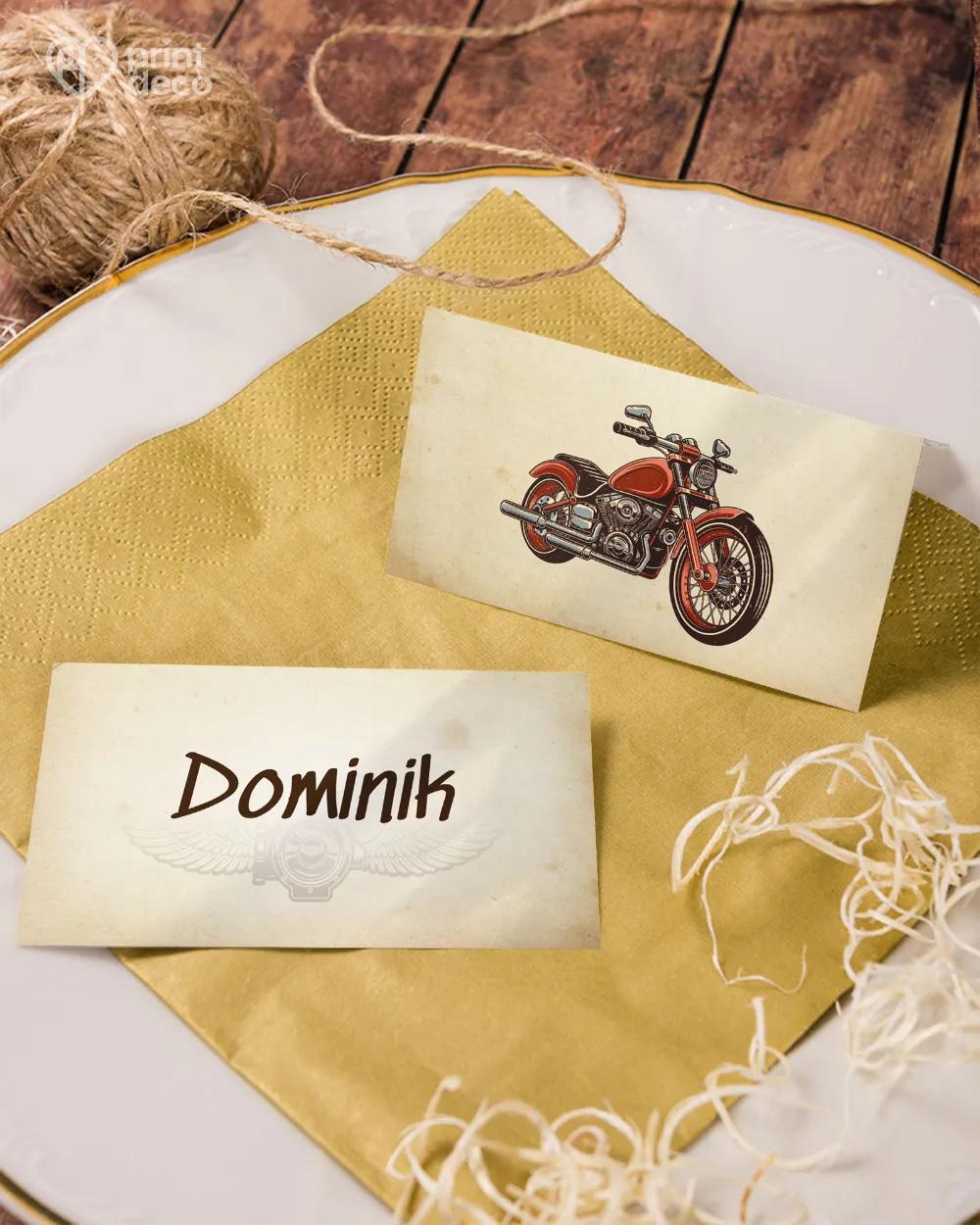 Jmenovky na oslavu Retro motorka