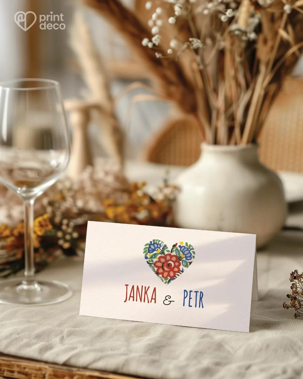Svatební jmenovky s lidovým motivem IV. 1/4