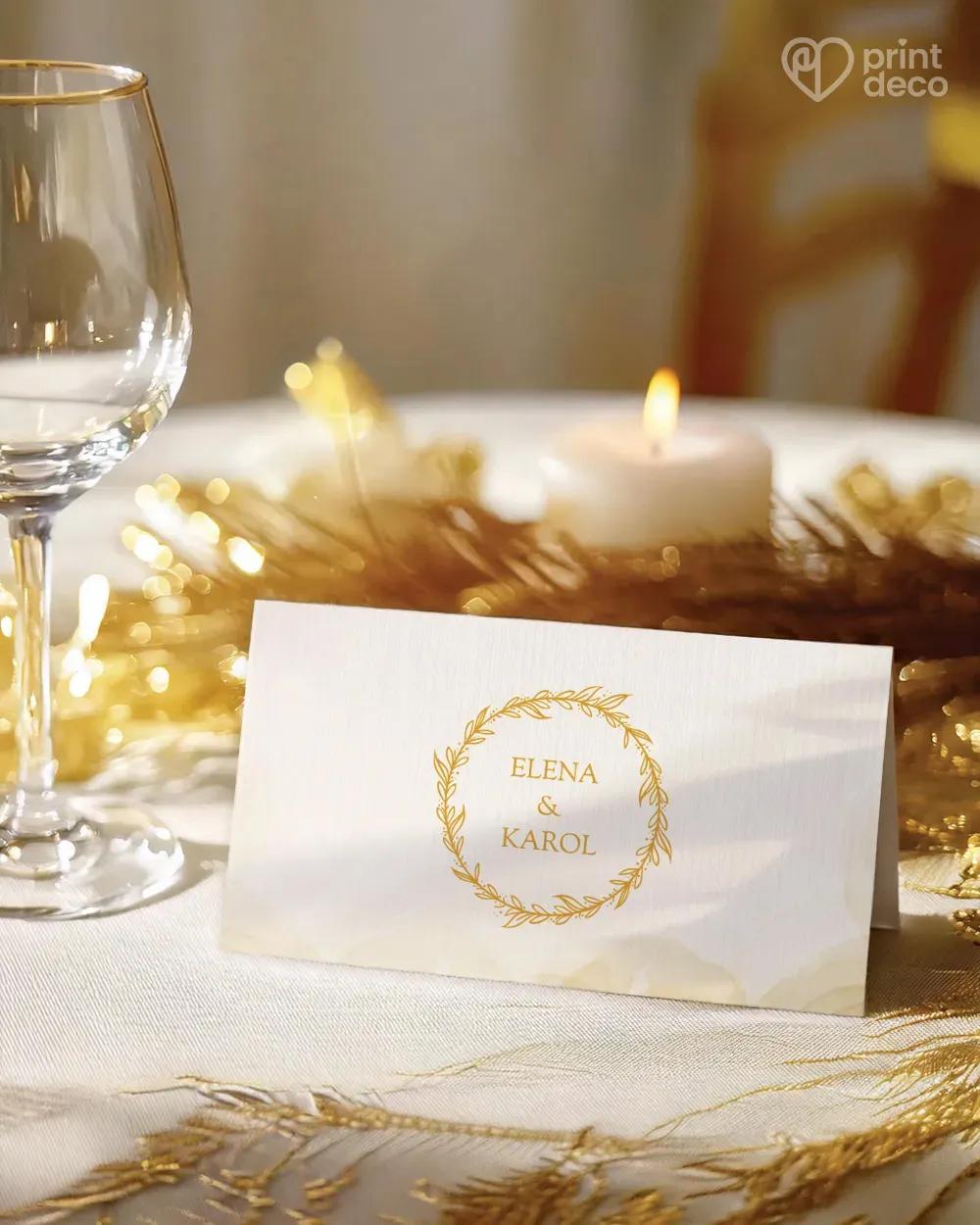 Svatební jmenovky – Zlatá chvíle 1/2