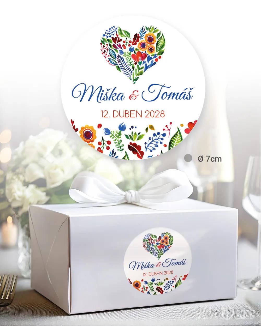 Svatební samolepky na výslužky lidové folklórní 1/3