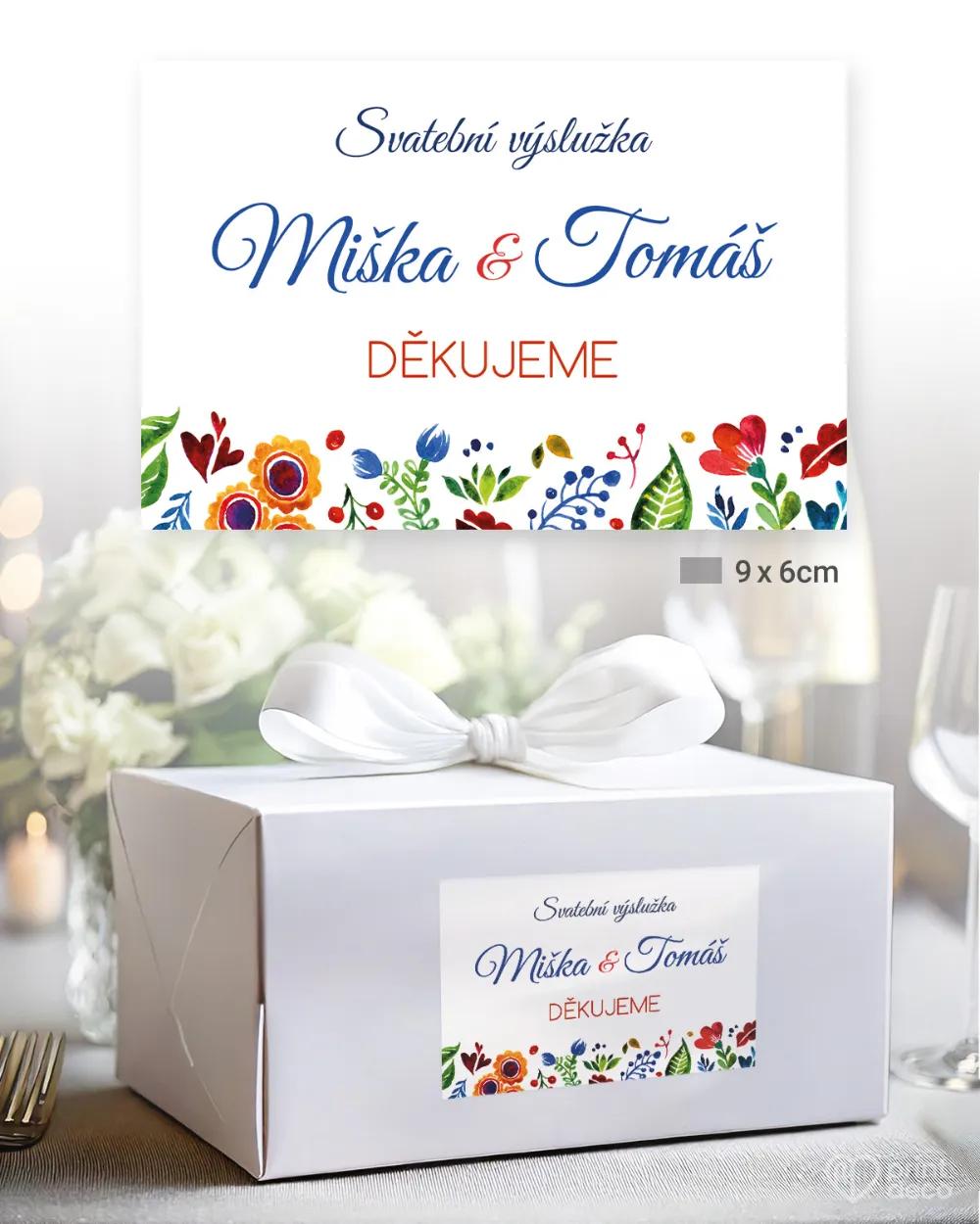 Svatební samolepky na výslužky lidové folklórní 2/3