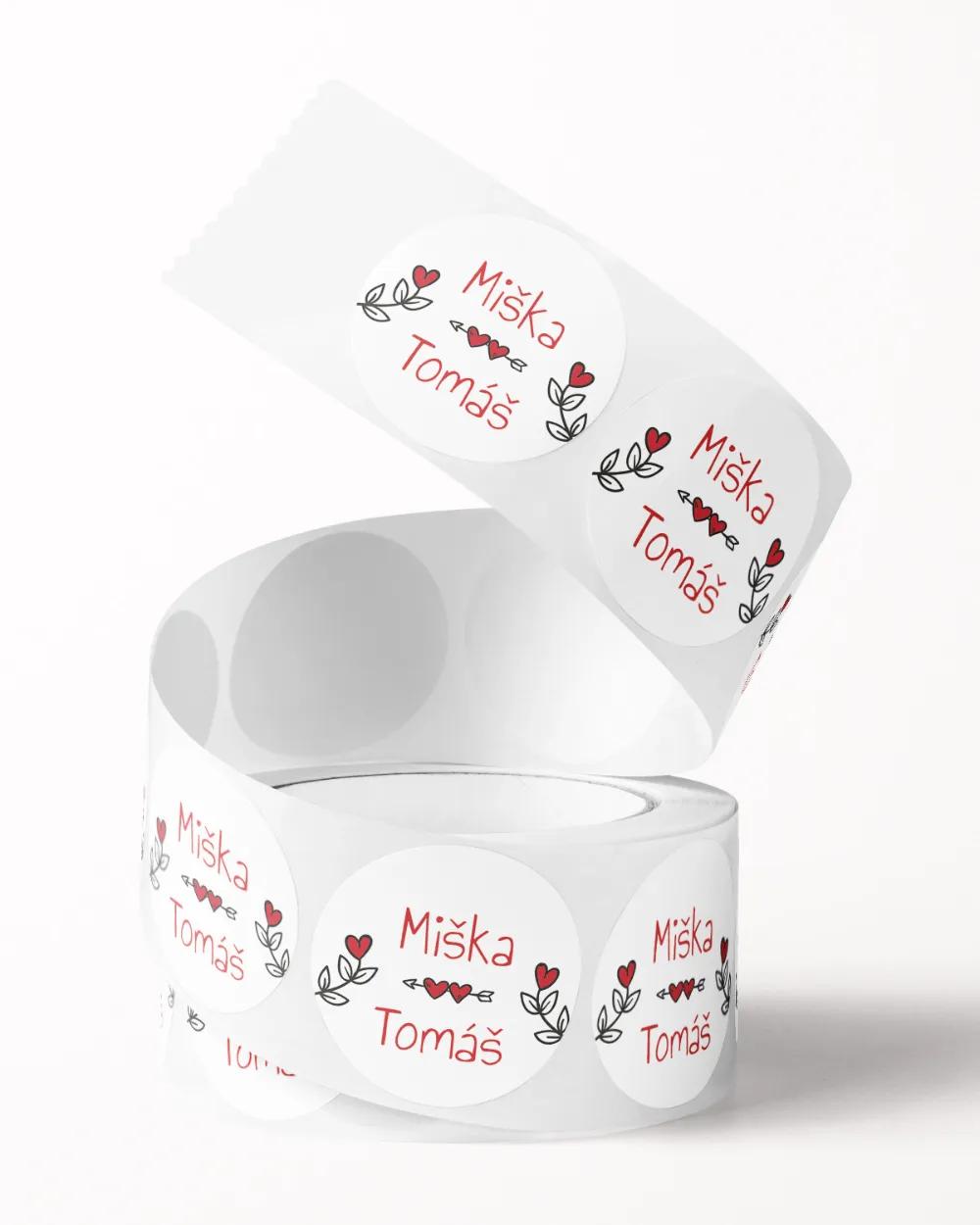 Mini nálepky na obálky / darčeky s motívom kraft (svetlé) 2/3