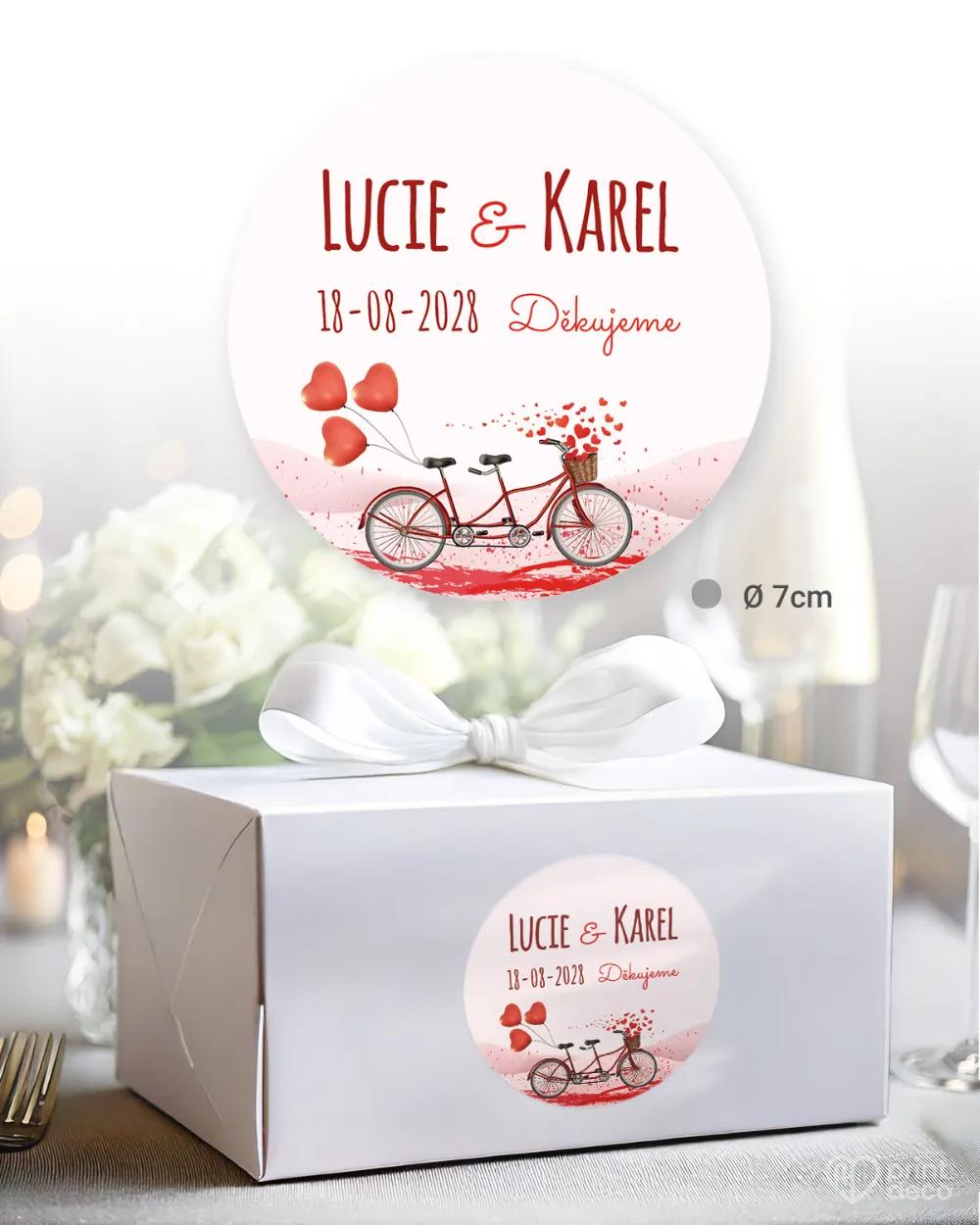 Svatební samolepky na výslužky svatební kolo 1/3