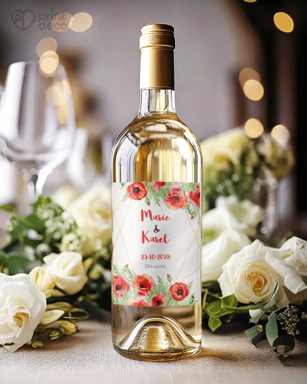 Svatební etikety Polní máky 1/2