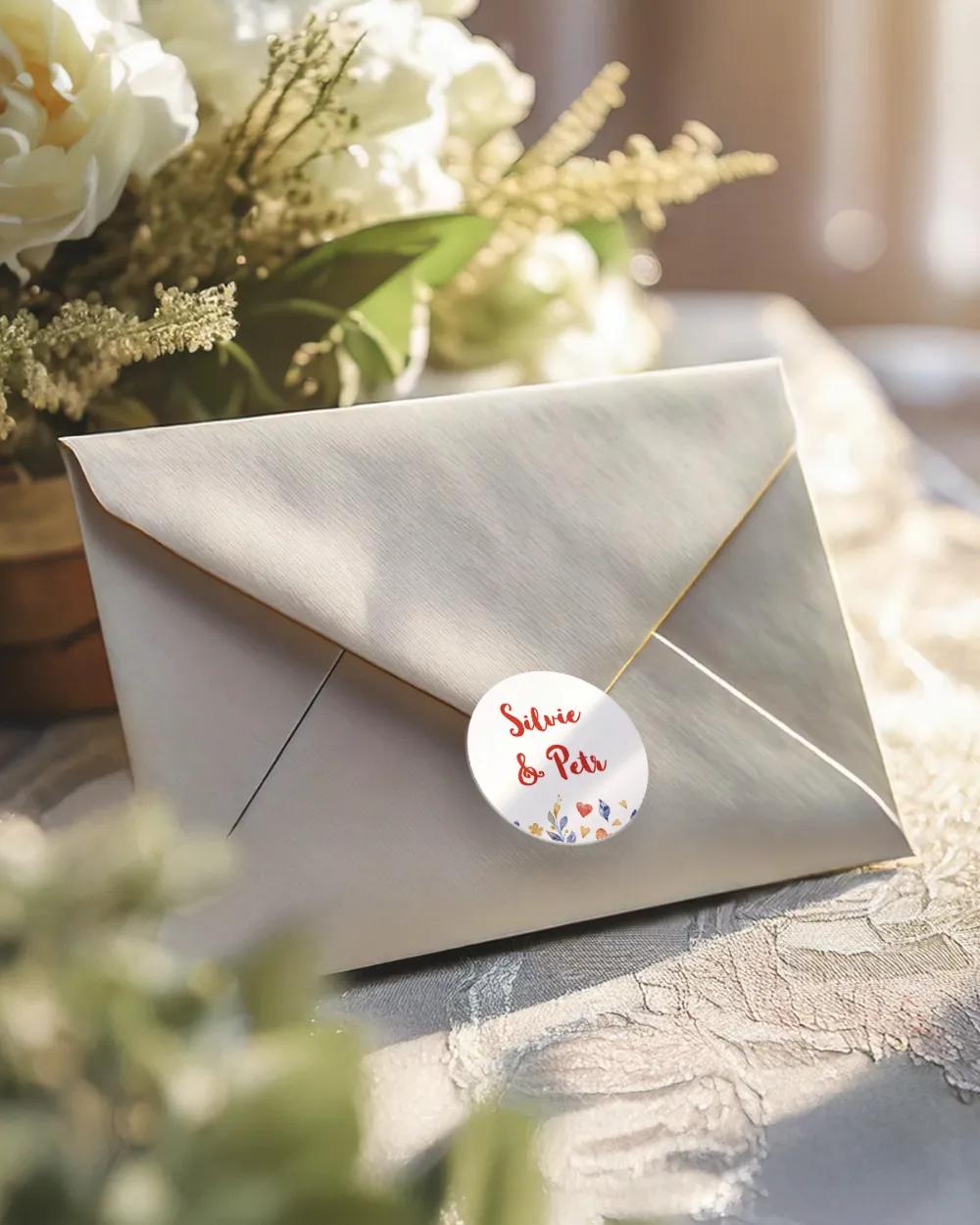 Svatební mini nálepky na obálky a dárky Sovičky 2/3