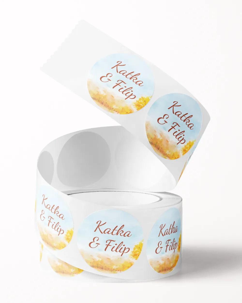 Svatební mini nálepky na obálky a dárky Podzim II. 1/3