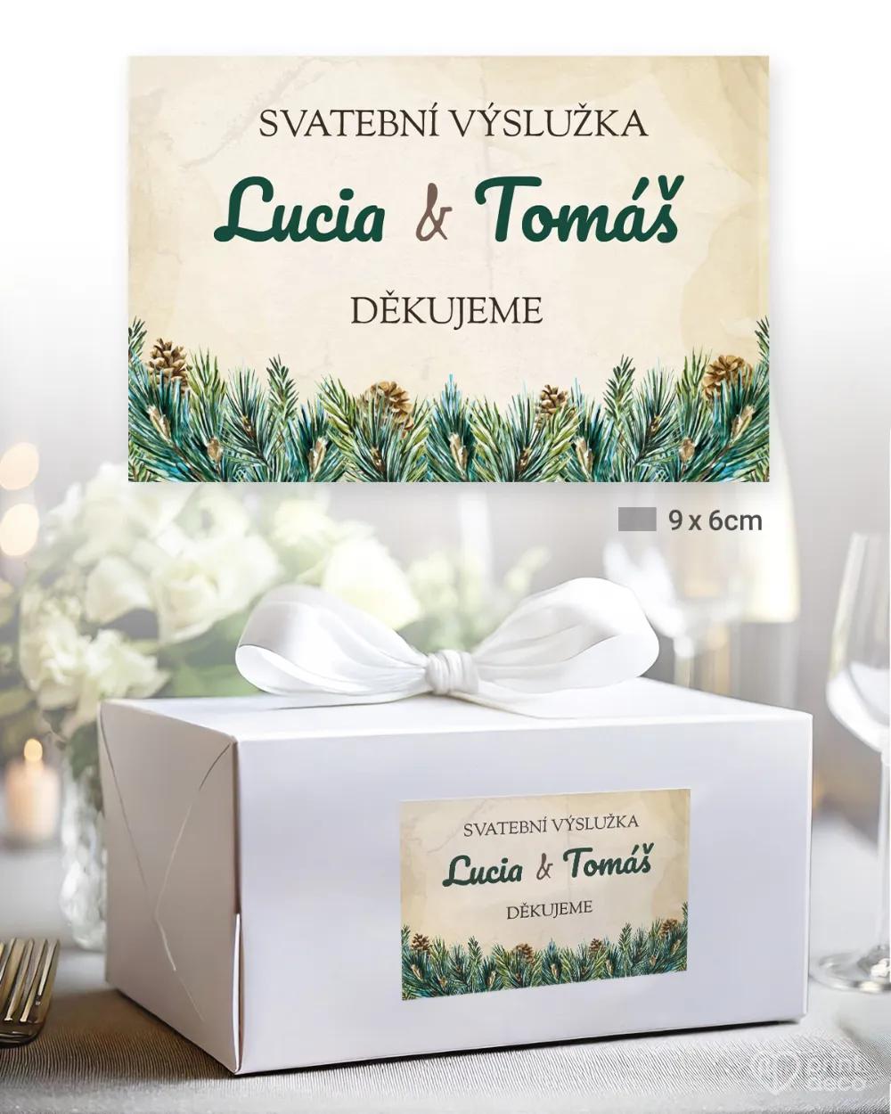 Svatební samolepky na výslužky myslivecký / lesnický motiv 2/3