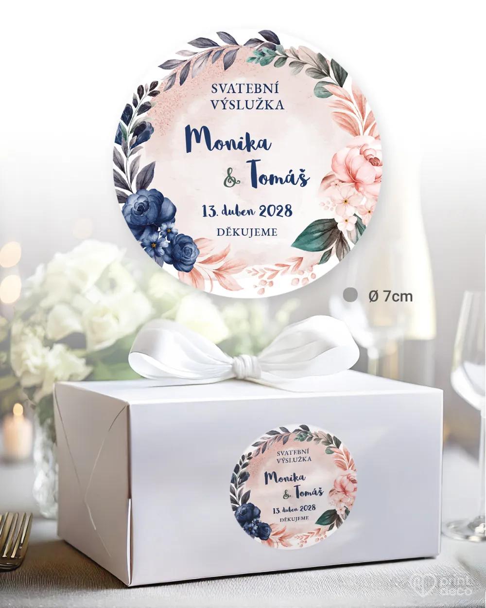 Svatební samolepky na výslužky růže IV. 1/3