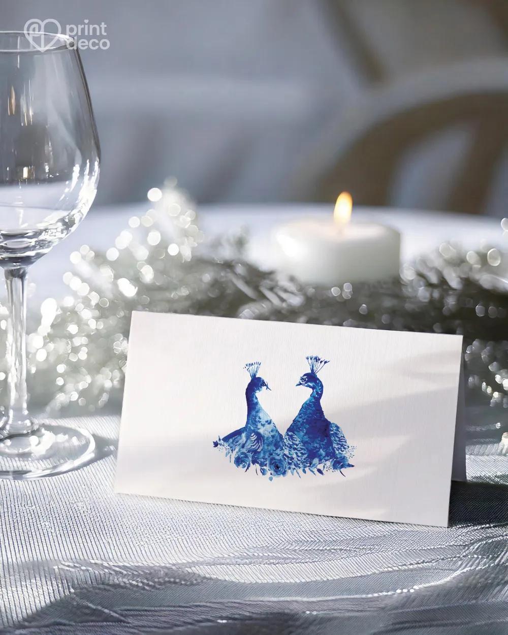 Svatební jmenovky – Modří pávi 1/2