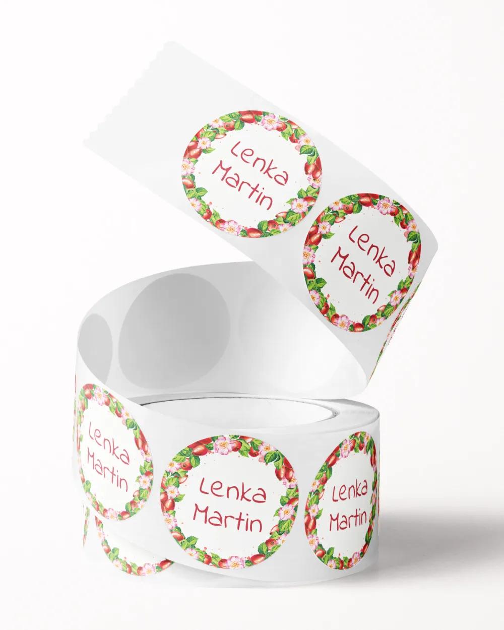 Svatební mini nálepky na obálky a dárky Šípky 2/3