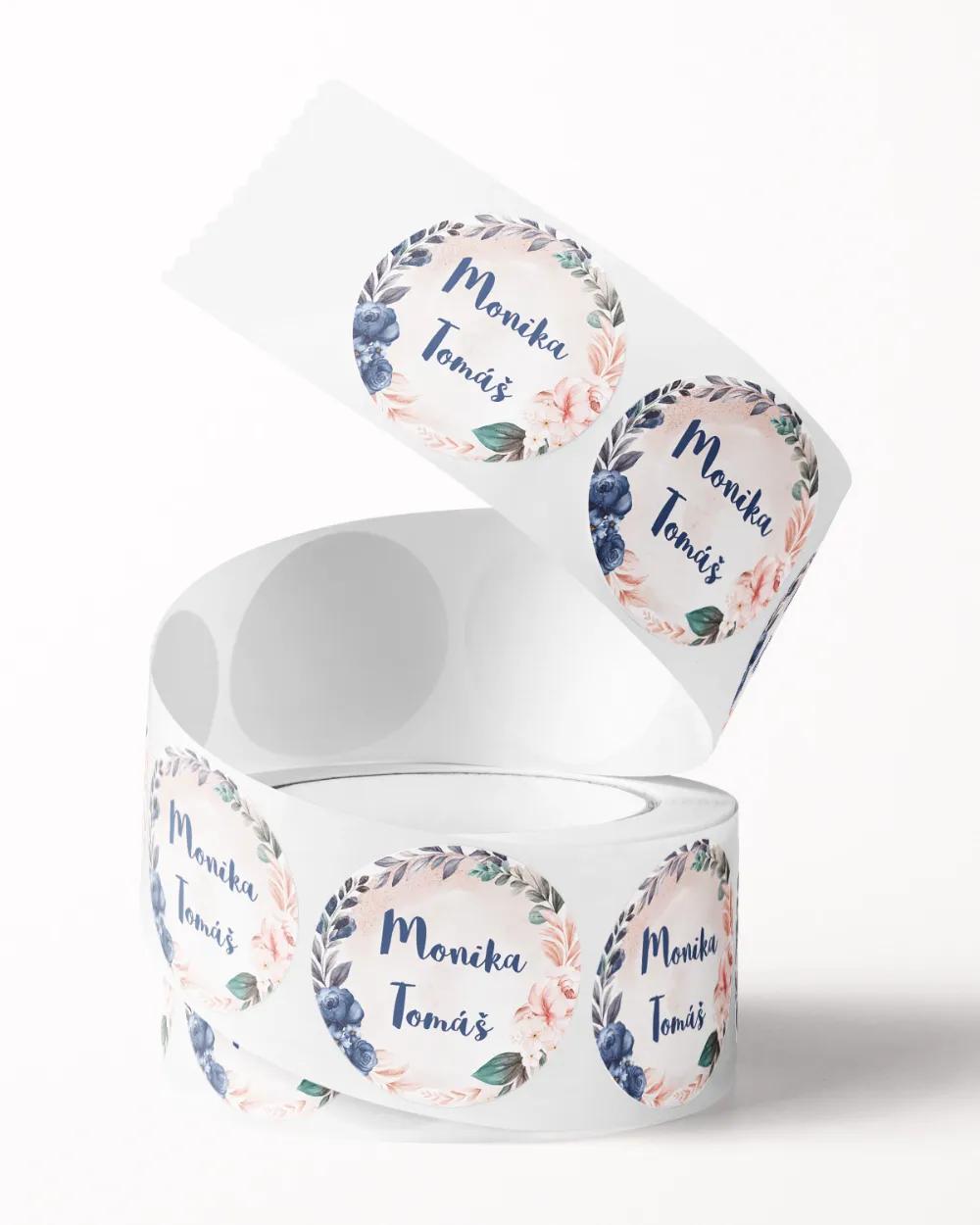 Svatební mini nálepky na obálky a dárky – Šípkové růže IV. 2/3