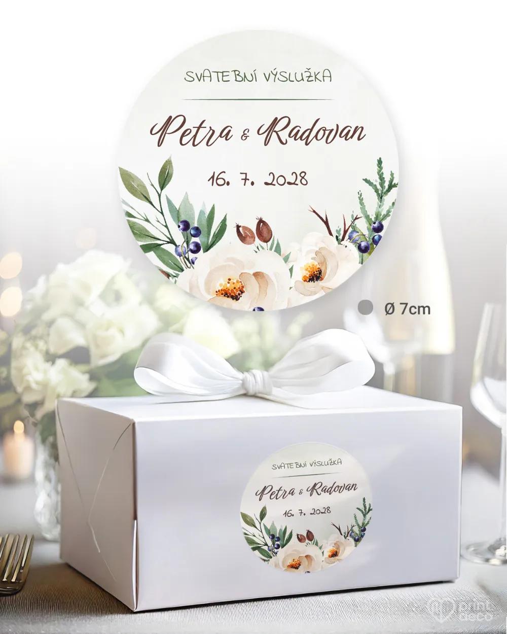 Svatební samolepky na výslužky lesní plody I. 1/3